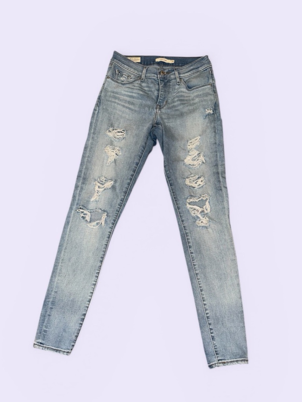 Levi's Women's Curvy Distressed Skinny Jeans